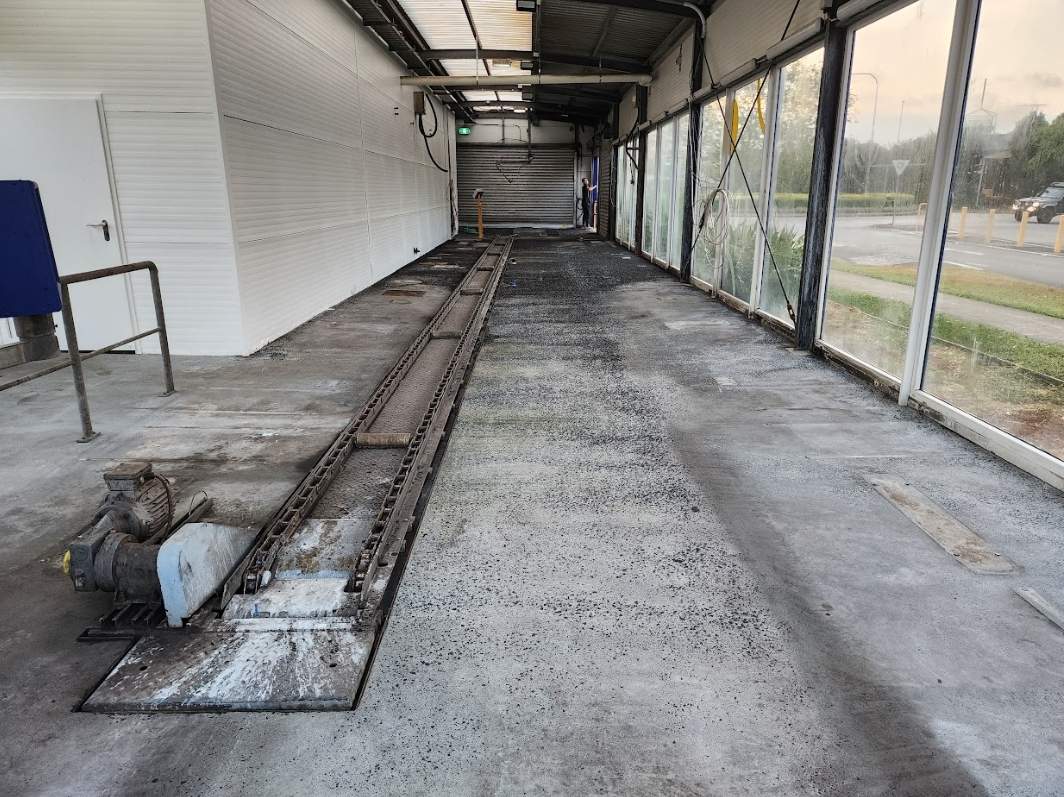 Car Wash Center Before Flooring